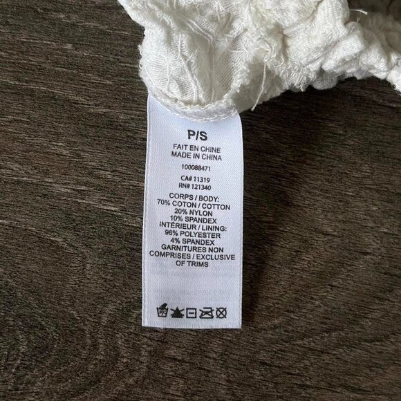 Garage White Cropped Tank Top - Picture 5 of 5